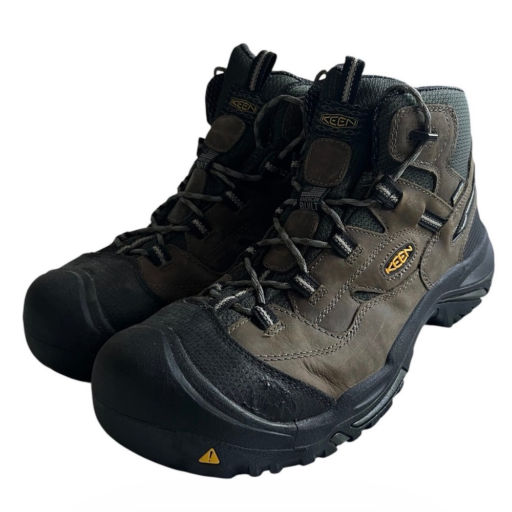 Keen Utility Waterproof Steel Toe Work Boot Men's 13EE Brown Lace Up